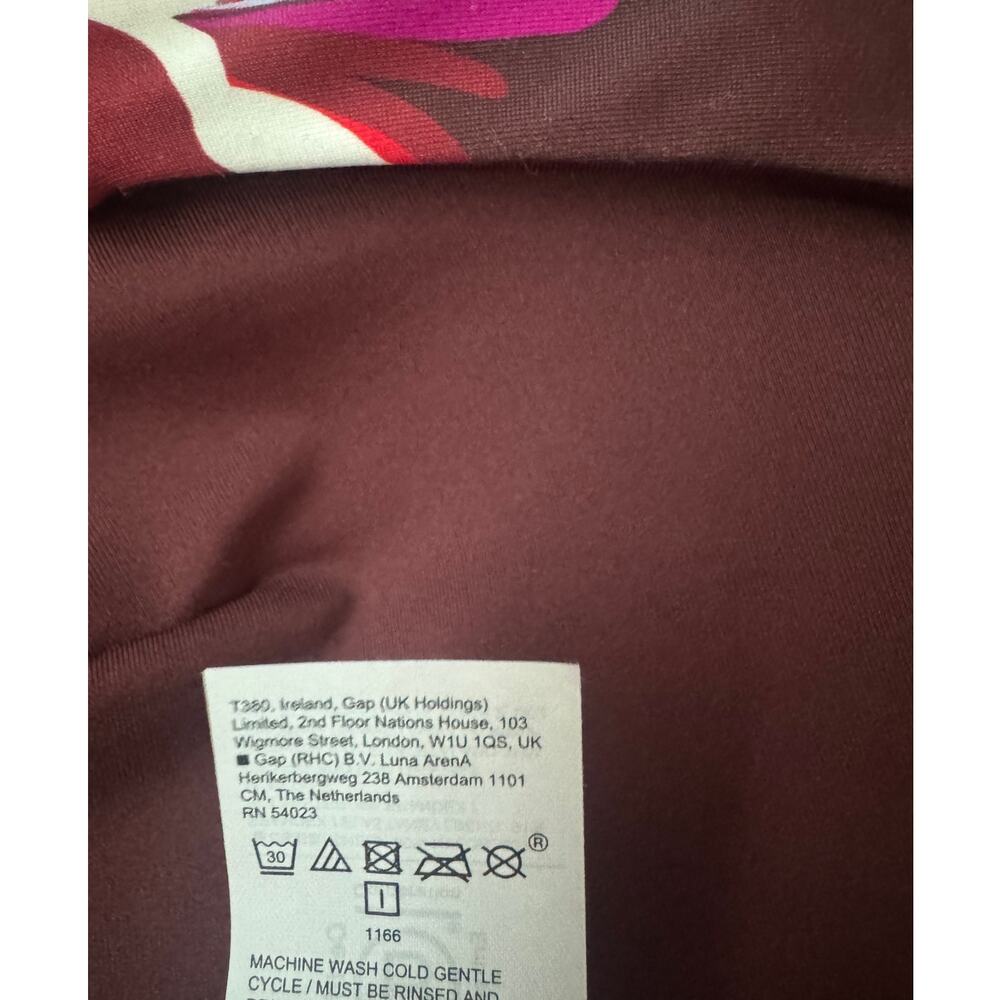 NWT Athleta | Purple / Red / Blue / Cream Floral Plunge Bikini Top | Size XL - Picture 9 of 9